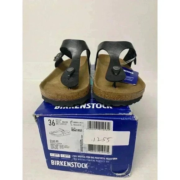 .1255 NEW! Birkenstock Gizeh Graceful Licorice, Regular Fit-EU-36 US-5 Womens - Picture 2 of 6